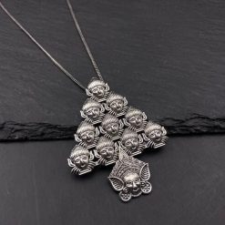 Oxidised Chain Necklace With Jhumka Earrings