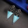 Designer-Monalisa-Silver-Replica-Dangler-Earrings