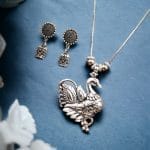German Silver Bird Necklace | Best Silver Plated Chain Pendent For Girls