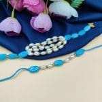 Beads Bhaiya Bhabhi Rakhi With Pearl Work