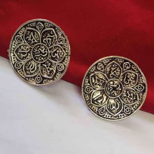 Round Shape Statement Stud Earrings