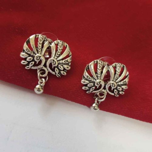 Light Weight German Silver Stud Earrings