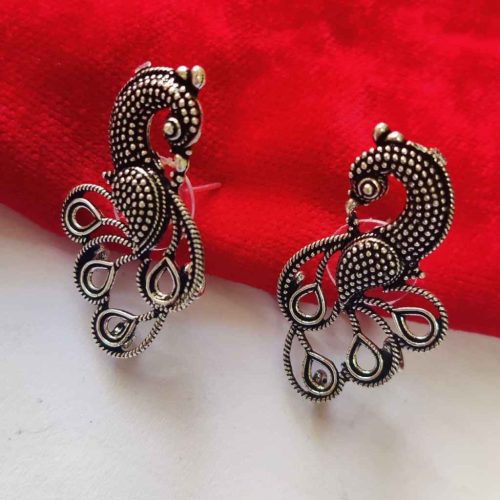 Peacock Stud Earrings For Girls