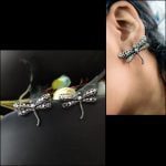 Boho Style Oxidized Silver Look-Alike Dragonfly Stud Earrings for Women