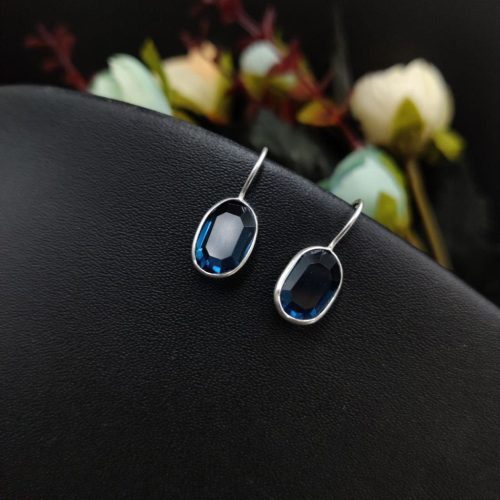 Premium Glass Stone Hook Earrings - Image 2