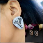 Premium Quality Designer Oxidised Ganesha Stud Earrings For Girls