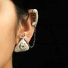 Oxidised Telephone Earcuff Earrings