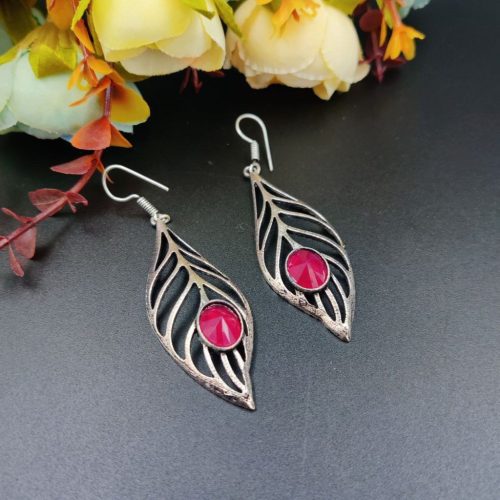 Light Weight Leaf Style Dangler Earrings - Image 5