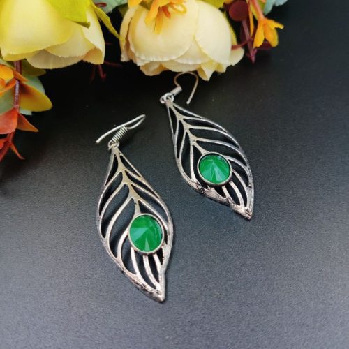 Light Weight Leaf Style Dangler Earrings - Image 2