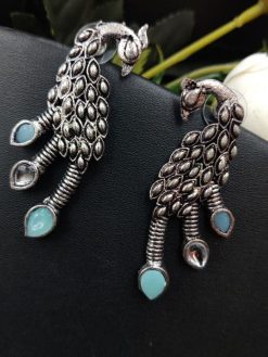 Designer Peacock Stud Earrings Casual Wear