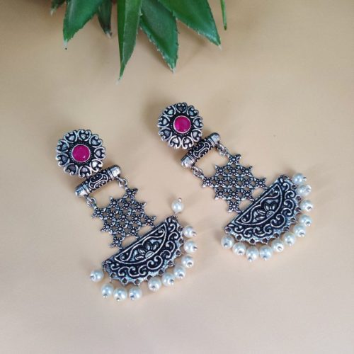 Antique Chandbali Dangler Earrings - Image 3