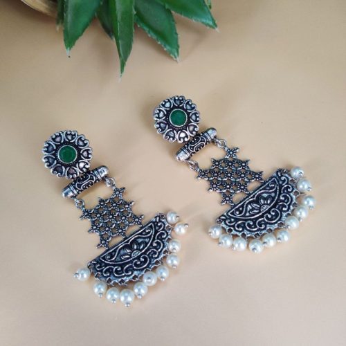 Antique Chandbali Dangler Earrings - Image 2