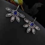 Flower Design Stud Earrings - Light Weight Hook Earrings