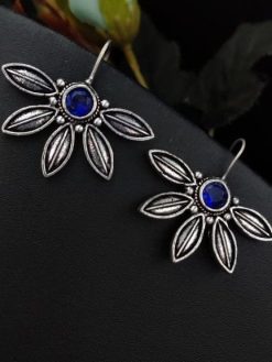 Flower Design Stud Earrings - Light Weight Hook Earrings