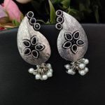 Bulk 38 Jaipuri Design Stud Earrings - Light Weight Stud Earrings - "Black"