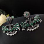 Designer Piece Of Peacock Dangler Earrings