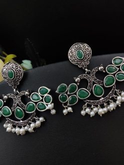 Designer Piece Of Peacock Dangler Earrings
