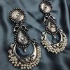 Silver Chandbali Pure Handmade Oxidised Earrings