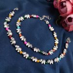 Oxdised Elephant Beads Anklets - Adjustable Size Anklet