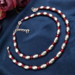 Oxdised Silver Plated Beads Anklets - Adjustable Size Anklet