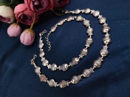Silver Plated Fish Beads Anklets - Best Adjustable Size Anklet