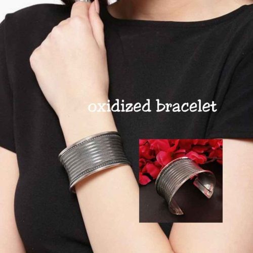 Oxidised Indian Style Free Size Cuff Bracelet