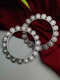German-Silver-Oxidised-Coin-Bangle-For-Girls