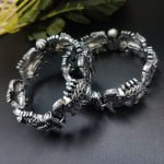 Oxidised Elephant Design Free Size Opeanable Bracelet Per Piece