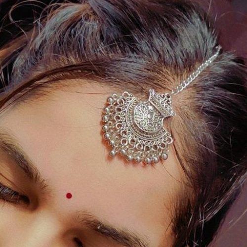 Traditional Oxidised Designer Maangtika For Girls