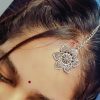Flower Design Oxidised Maang Tikka