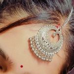 Chandbali Style Oxidised Maangtika For Girls