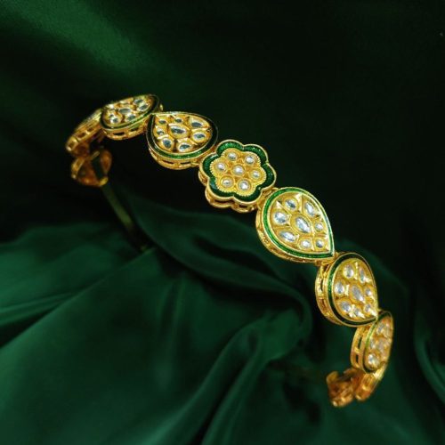 Party Wear Gold Plated Meenakari Hair Bands For Girls