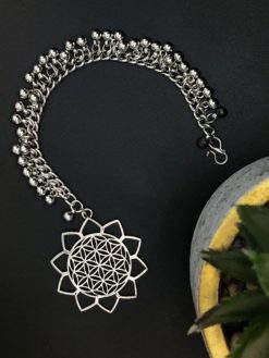 Antique Oxidised Star Shape Maangtika For Girls