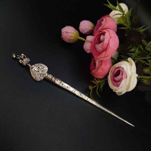 German Silver Oxidised Leaf Juda Pins