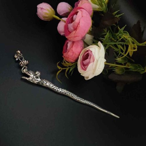 Traditional Oxidised Dragon Juda Pins