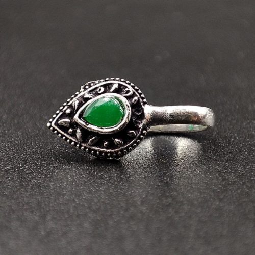 Oxidized Stone Nose Pin | Affordable Ethnic Jewelry for a Timeless Look