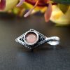 Elegant oxidised stone nosepin with press design for girls