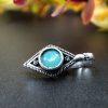 Elegant oxidised stone nosepin with press design for girls