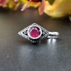 Elegant oxidised stone nosepin with press design for girls