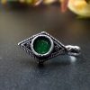 Elegant oxidised stone nosepin with press design for girls