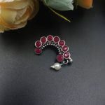 Bulk 92 Attractive Oxidised Marathi Nosepin - Maharashtrian Nath - "Pink"