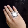 Designer Sun Design Adjustable Rings For Women