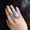 Antique Sun Design Adjustable Rings For Women