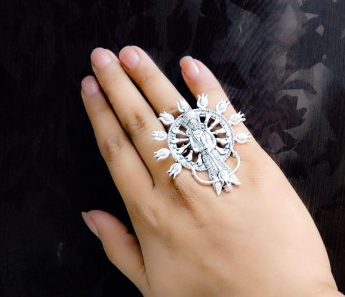 Navratri Special Maa Durga Design RIngs Free Size