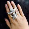 Lord Durga Oxidised Rings with Adjustable Size