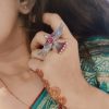 Oxidised Bird Design Ring For Girls Adjustable Size
