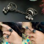 Bohemian-inspired oxidised silver rings for a free-spirited look