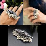 Traditional Silver Plated Rings | Best Oxidised Free-size Ring For Girls