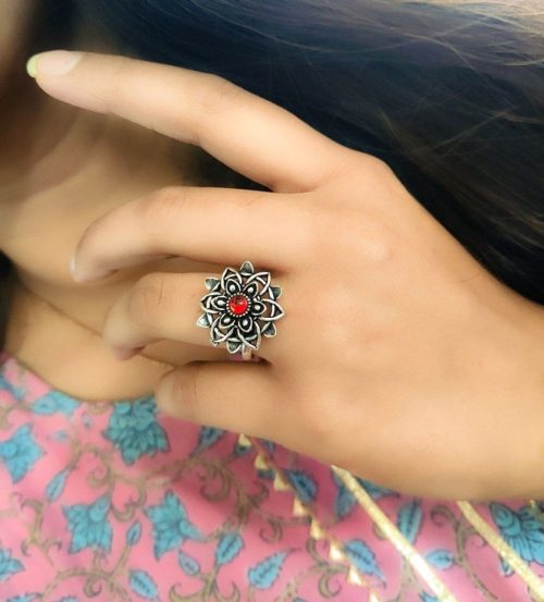 Sleek and Chic: Contemporary Oxidised Silver Plated Rings for Modern Style - Image 5