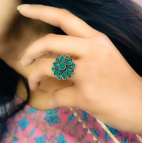 Artisan-crafted Oxidised Silver Plated Rings with Exquisite Details - Image 2